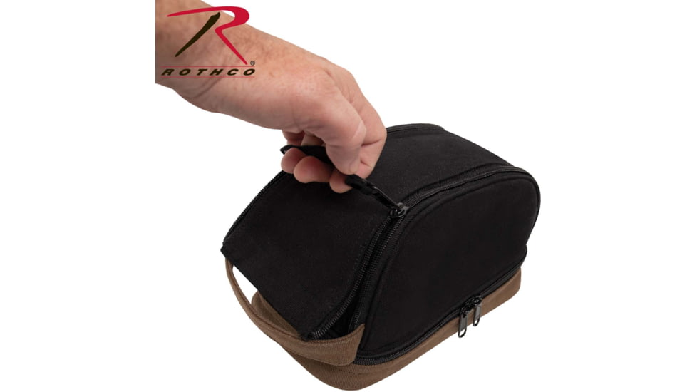 Rothco Deluxe Canvas Travel Kit, Black, 1854-Black