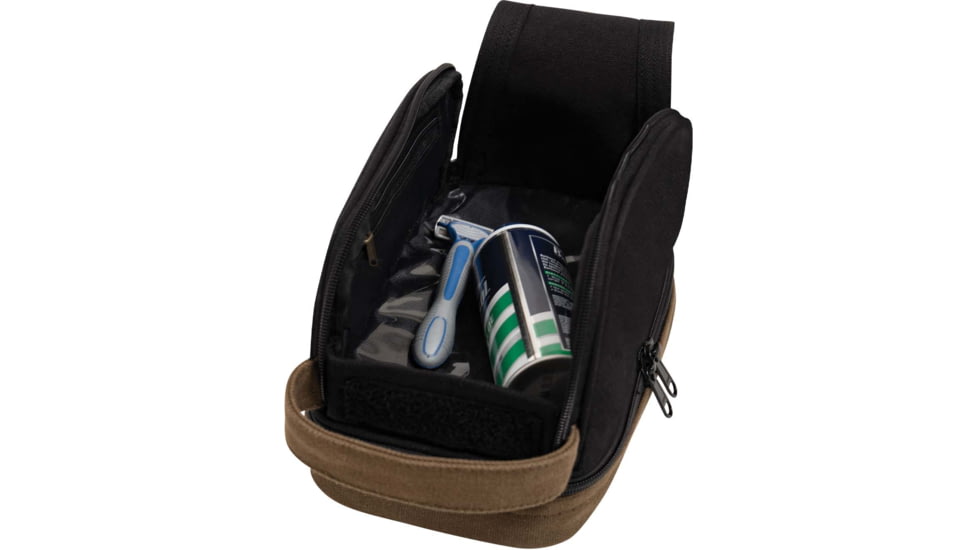 Rothco Deluxe Canvas Travel Kit, Black, 1854-Black
