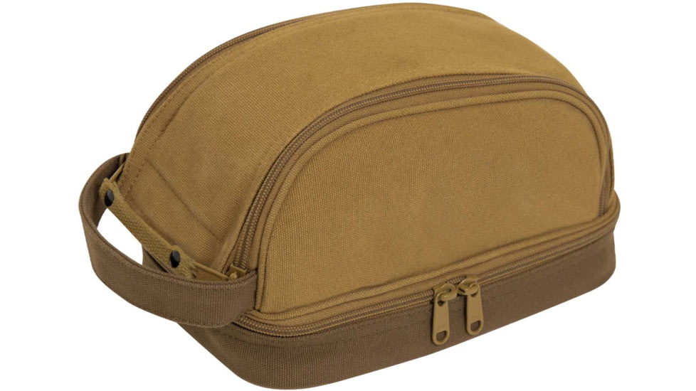Rothco Deluxe Canvas Travel Kit, Coyote Brown, 1854-CoyoteBrown