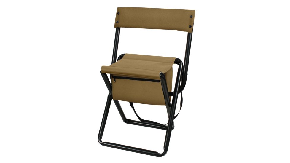 Rothco Deluxe Folding Stool With Pouch, Coyote Brown, 4592-CoyoteBrown
