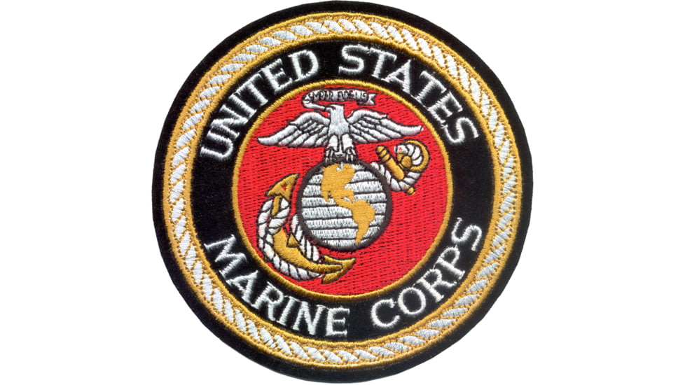 Rothco Deluxe Round U.S.M.C. Patch, Red/Blue, 1549