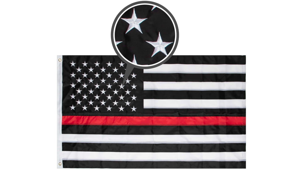 Rothco Deluxe Thin Red Line Flag / 3 X 5, 15961