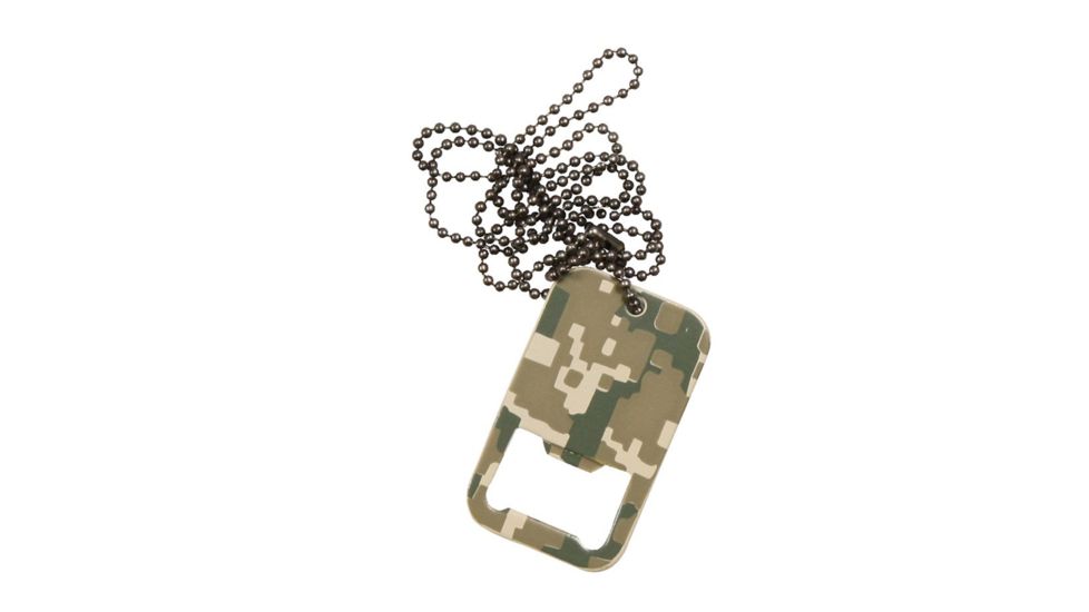 Rothco Dog Tag Bottle Opener With Chain, ACU Digital Camo, 8799-ACUDigitalCamo