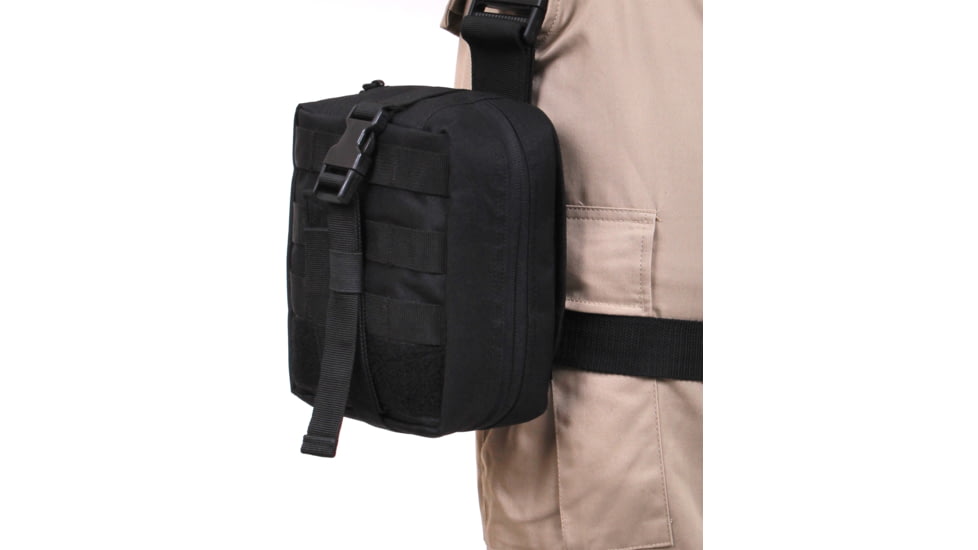 Rothco Drop Leg Medical Pouch, Black, 20755-Black