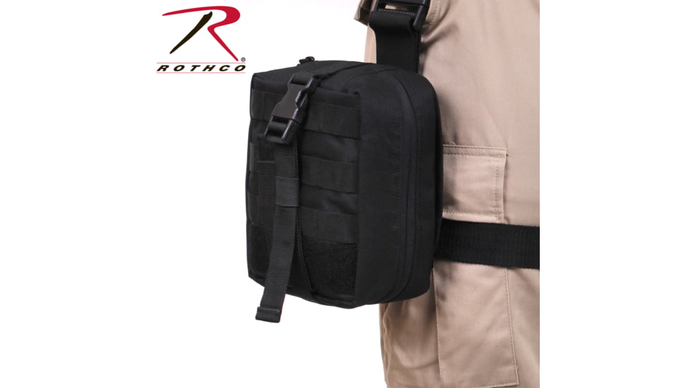 Rothco Drop Leg Medical Pouch, Black, 20755-Black