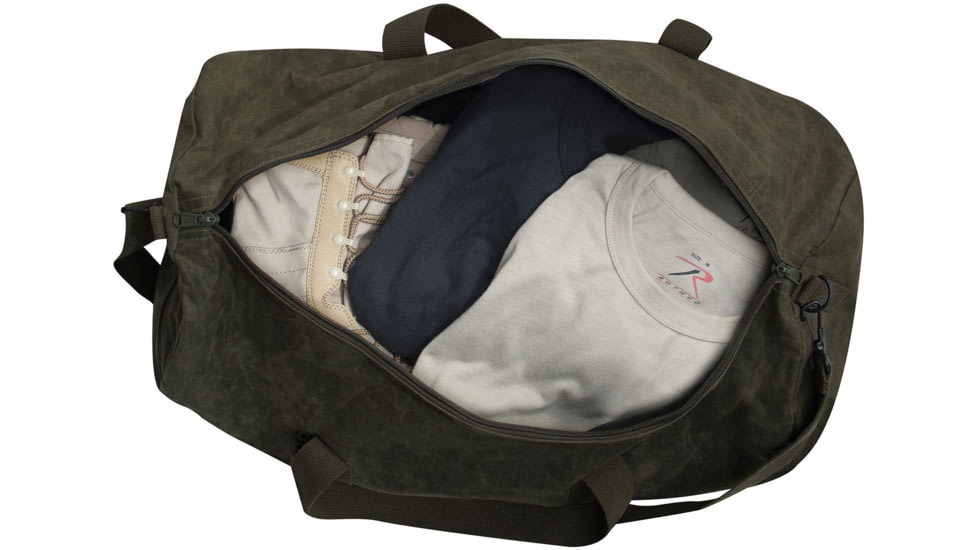 Rothco Waxed Canvas Shoulder Duffle Bag, Olive Drab, 2417-OliveDrab