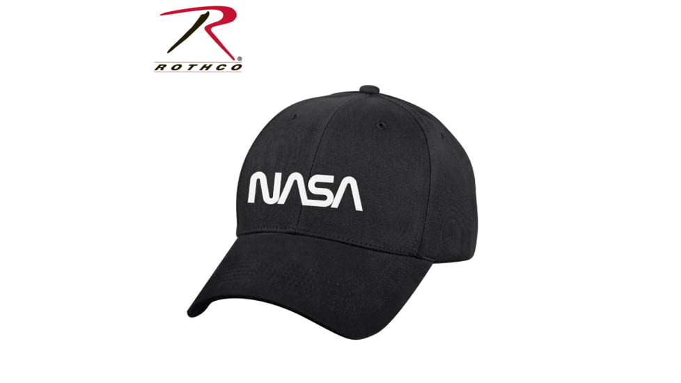 Rothco NASA Worm Logo Low Profile Cap, Black, 3799