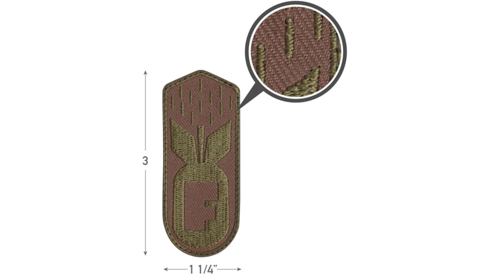 Rothco F-Bomb Patch w/Hook Back, Coyote Brown, 1868