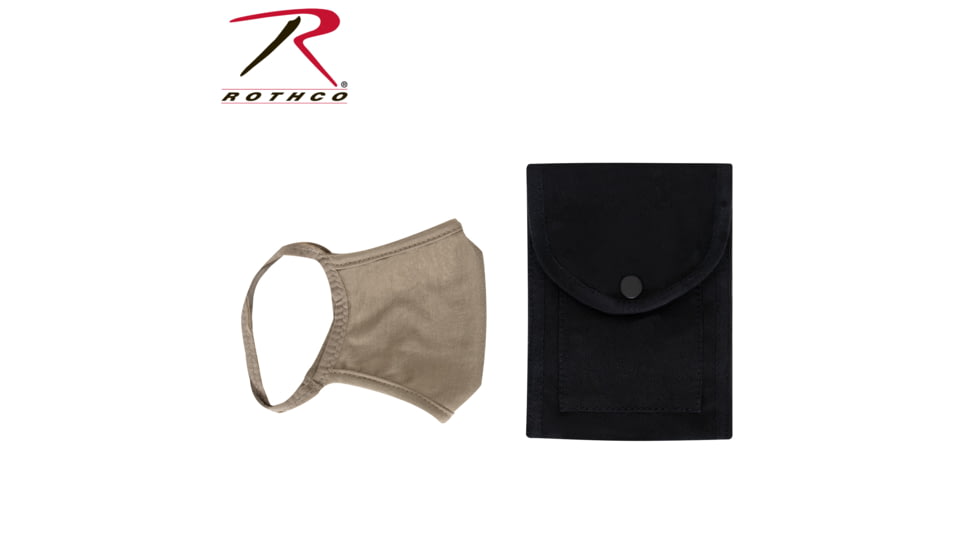 Rothco Face Mask Pouch, Black, 3870