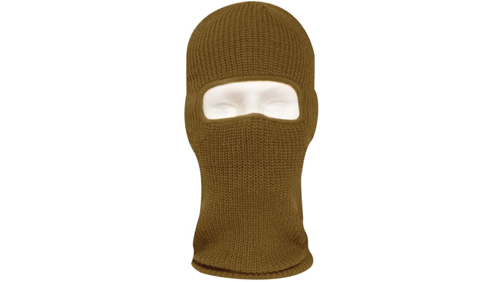 Rothco Fine Knit One Hole Facemask, Coyote Brown, 15969-CoyoteBrown