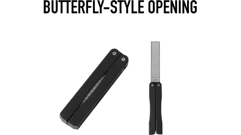 Rothco Folding Pocket Sharpener, ABS Plastic Handle, Carbon Steel Sharpener, Diamond Coating, 32300