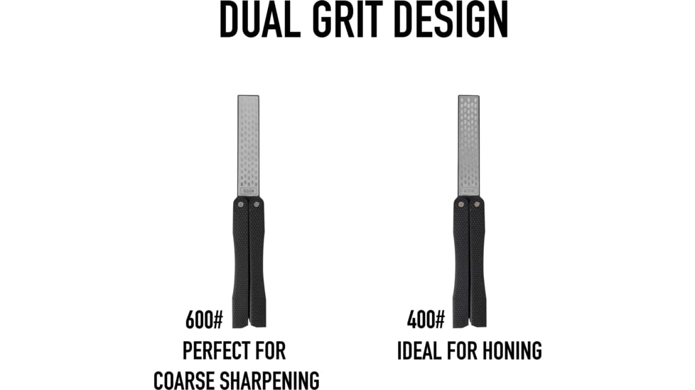 Rothco Folding Pocket Sharpener, ABS Plastic Handle, Carbon Steel Sharpener, Diamond Coating, 32300