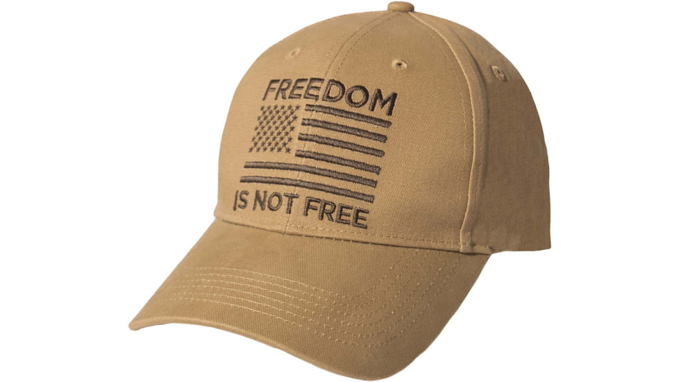 Rothco Freedom Is Not Free Low Profile Cap, Coyote Brown, 39380-CoyoteBrown