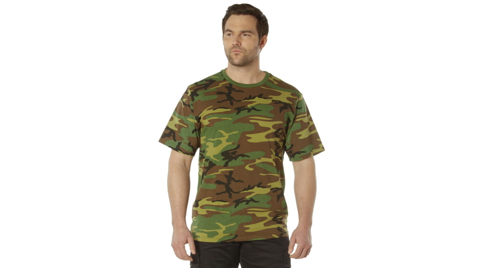 Rothco Full Comfort Fit T-Shirt, Woodland Camo, Small, 84215-WoodlandCamo-S