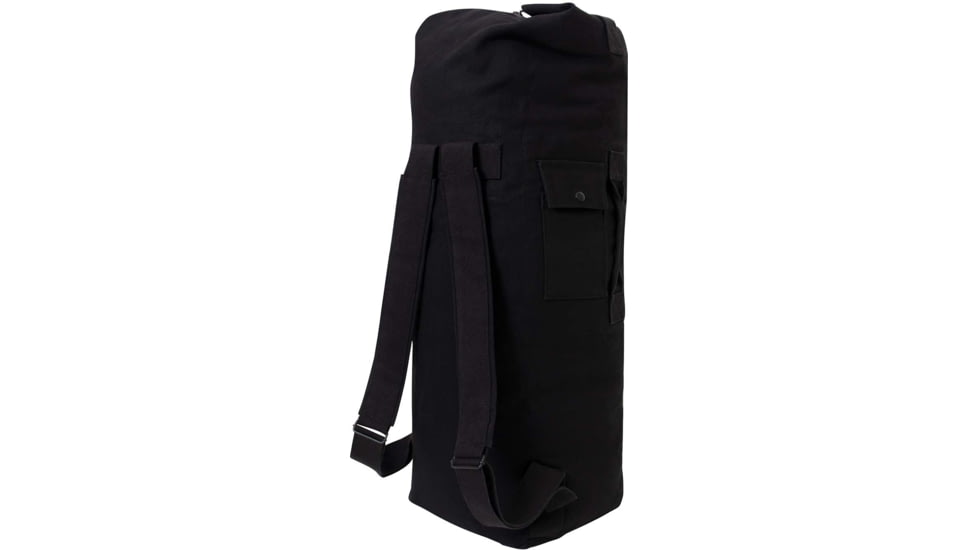 Rothco G.I. Style Canvas Double Strap Duffle Bag, Black, 2485