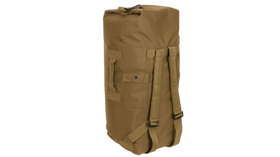 Rothco G.I. Type Enhanced Double Strap Duffle Bag, Coyote Brown, 2684-CoyoteBrown
