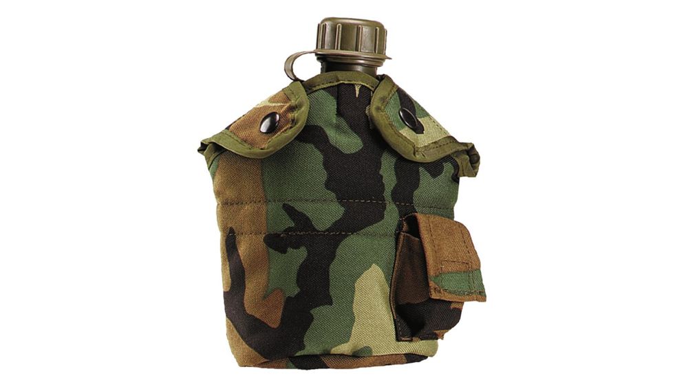 Rothco G.I. Type Enhanced Nylon 1qt. Canteen Cover, Woodland Camo, 40012-WoodlandCamo
