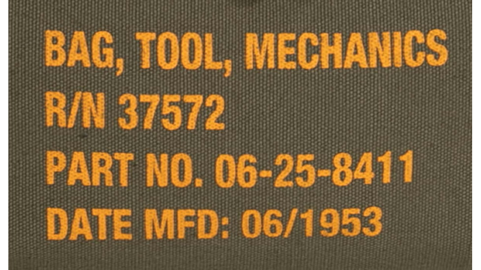 Rothco G.I. Type Zipper Pocket Mechanics Tool Bag w/ Military Stencil, One Size, Olive Drab, 9114-OliveDrab-OneSize