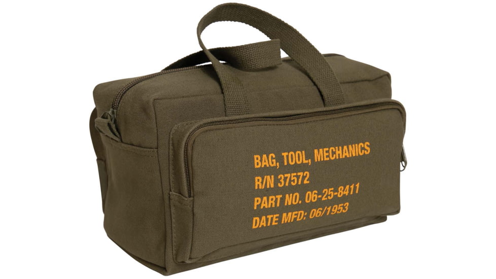 Rothco G.I. Type Zipper Pocket Mechanics Tool Bag With Military Stencil, Olive Drab, One Size, 9114-OliveDrab-OneSize