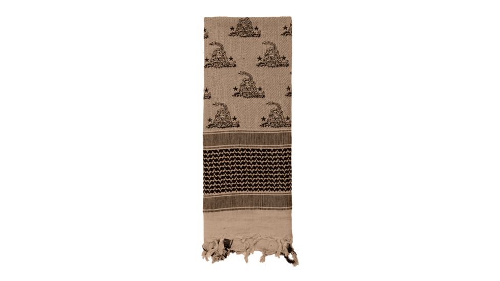 Rothco Gadsden Snake Shemagh Tactical Desert Scarf, Tan, 88530-Tan