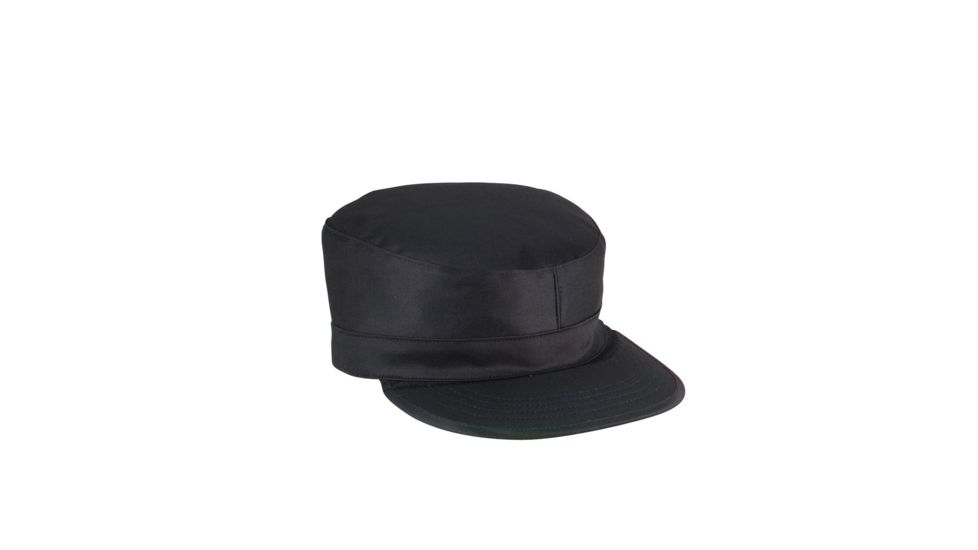 Rothco Govt Spec 2 Ply Poly/Cotton Army Ranger Fatigue Cap, Black, 7, 5642-Black-7