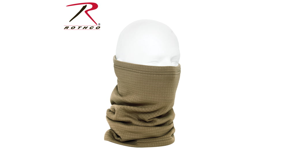 Rothco Grid Fleece Neck Gaiter, Coyote Brown, 55010-CoyoteBrown