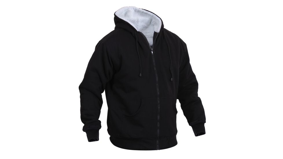Rothco Heavyweight Sherpa Lined Zippered Sweatshirt, M, 8266-M