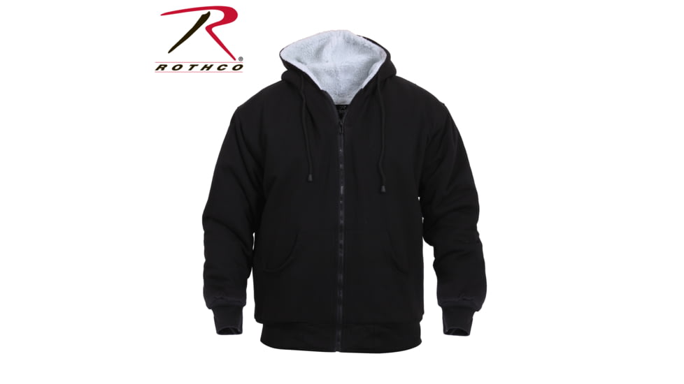 Rothco Heavyweight Sherpa Lined Zippered Sweatshirt, M, 8266-M