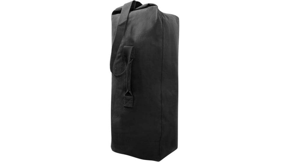 Rothco Heavyweight Top Load Canvas Duffle Bag, Black, 25x42, 3333-Black-25x42
