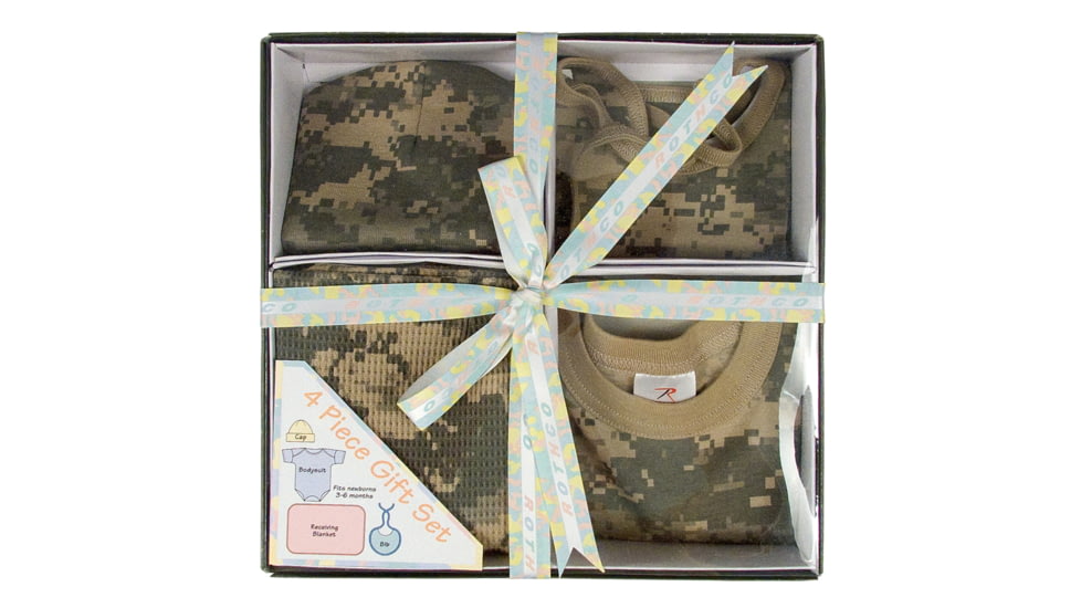 Rothco Infant 4 Piece Camo Boxed Gift Set, Woodland Camo, 6995-WoodlandCamo