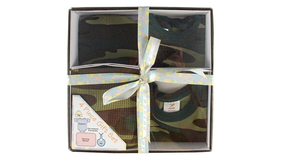 Rothco Infant 4 Piece Camo Boxed Gift Set, Woodland Camo, 6995-WoodlandCamo
