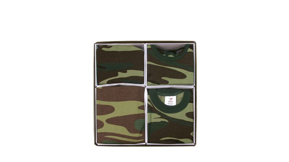 Rothco Infant 4 Piece Camo Boxed Gift Set, Woodland Camo, 6995-WoodlandCamo