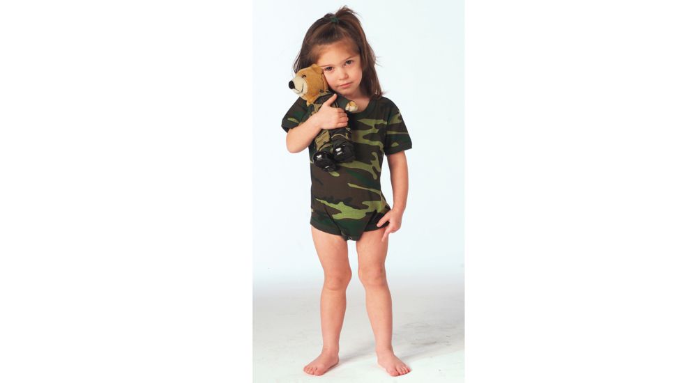 Rothco Camo One-piece - Infant, 3M-6M, Woodland Camo, 66055-605