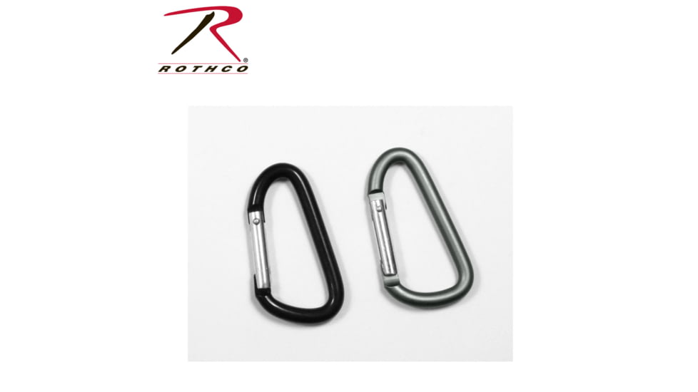 Rothco Jumbo 80mm Accessory Carabiners, Black, 261-Black