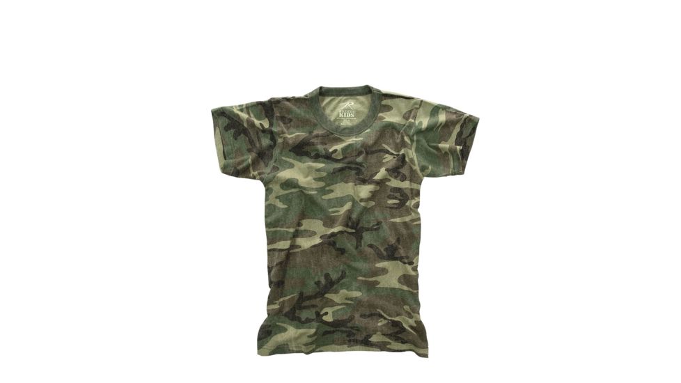 Rothco Kids Vintage Camo T-Shirt, Woodland Camo, Extra Small, 7605-WoodlandCamo-XS