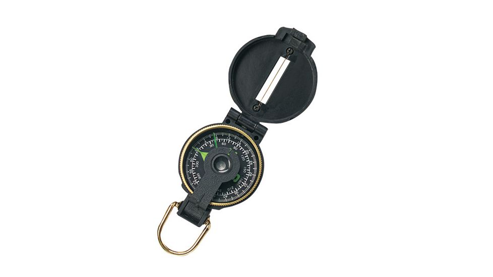 Rothco Lensatic Plastic Compass, Black, Plastic, 381-Black-Plastic