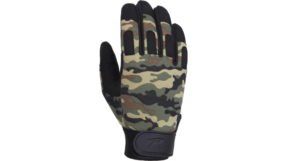 Rothco Lightweight All Purpose Duty Gloves, Woodland Camo, Small, 4429-917