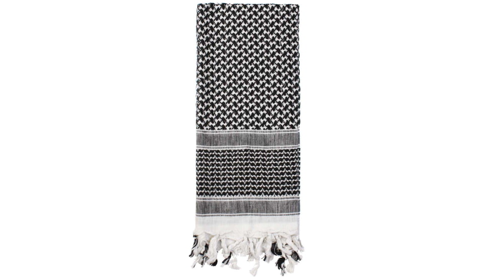 Rothco Lightweight Shemagh Tactical Desert Scarves, Black/White, 4537-BlackWhite