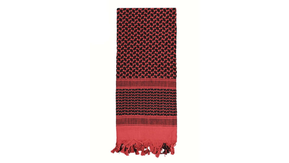 Rothco Lightweight Shemagh Tactical Desert Scarves, Red/Black, 4537-RedBlack
