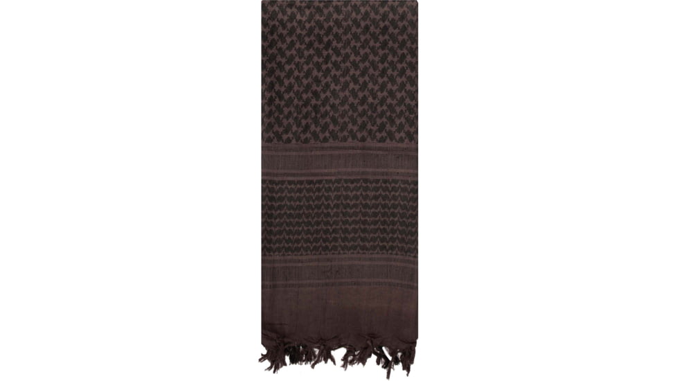 Rothco Lightweight Shemagh Tactical Keffiyeh Scarf, Black/Brown, 4537-BlackBrown
