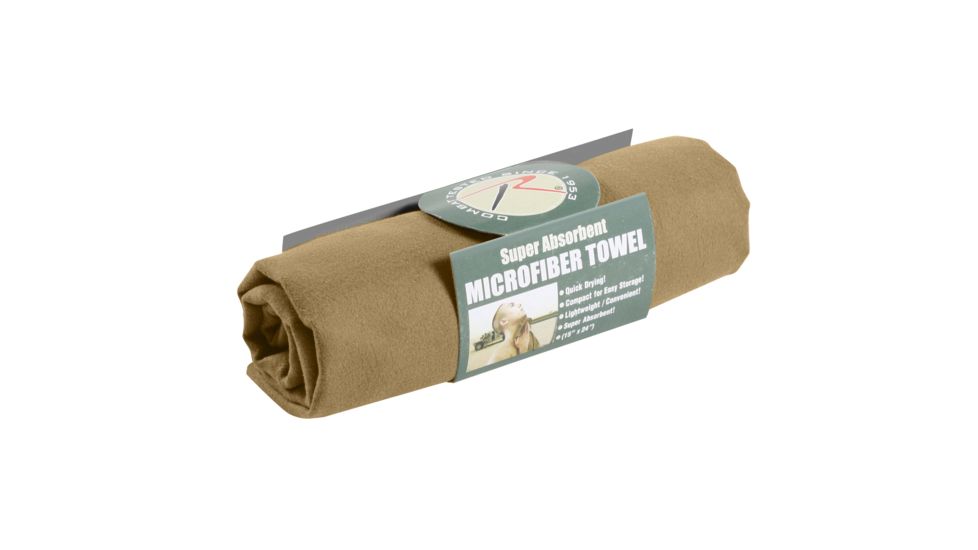 Rothco Microfiber Towel, Coyote Brown, 15x24, 94-CoyoteBrown-15x24