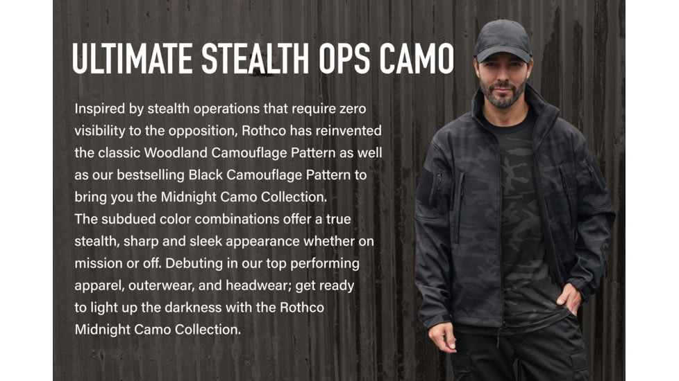 Rothco Midnight Camo Adjustable Boonie Hat, Midnight Black Camo, One Size, 613902034297