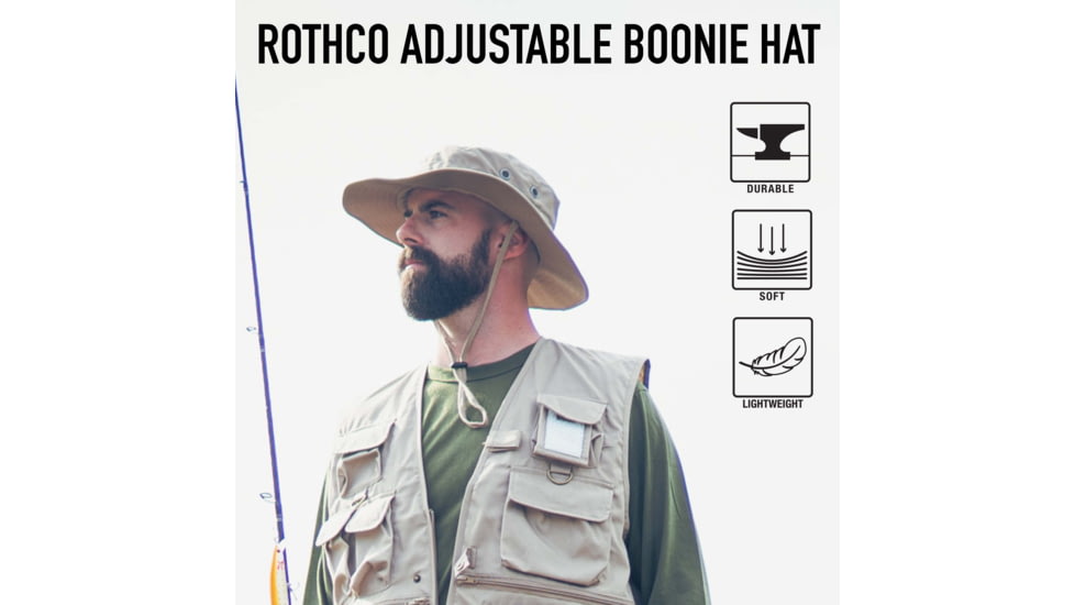 Rothco Midnight Camo Adjustable Boonie Hat, Midnight Black Camo, One Size, 613902034297