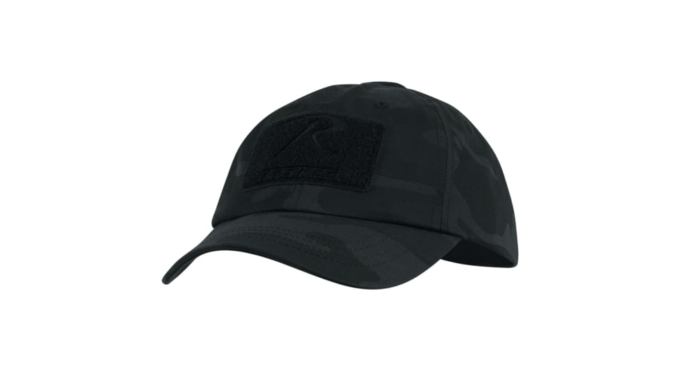 Rothco Midnight Camo Tactical Operator Cap, Midnight Black Camo, One Size, 613902034280
