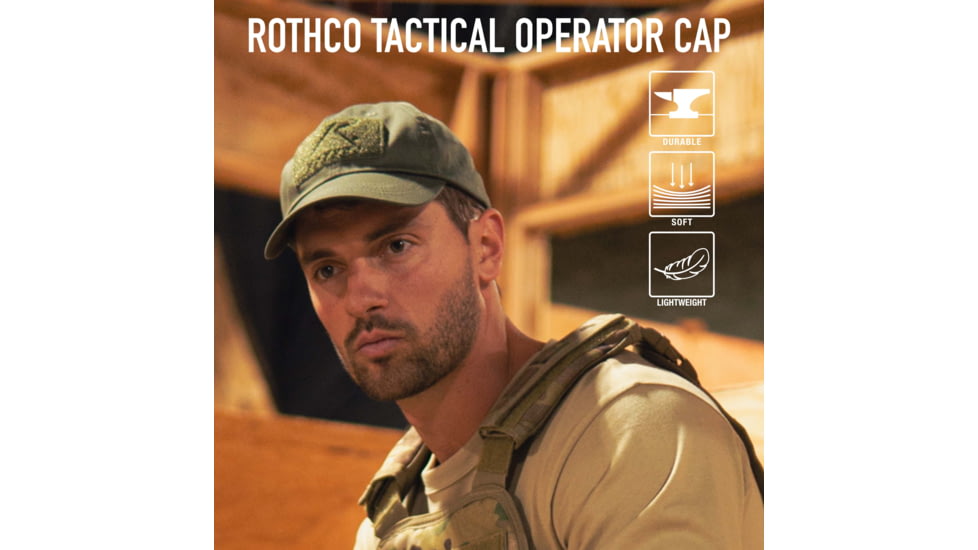 Rothco Midnight Camo Tactical Operator Cap, Midnight Black Camo, One Size, 613902034280