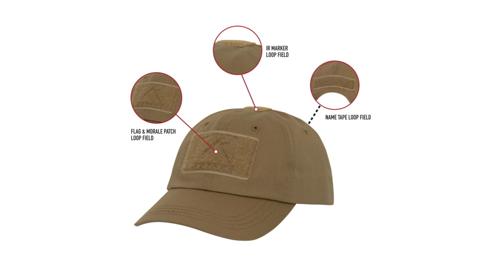 Rothco Midnight Camo Tactical Operator Cap, Midnight Black Camo, One Size, 613902034280