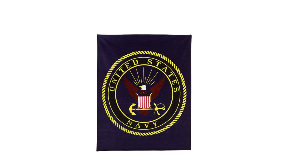 Rothco Military Insignia Fleece Blankets, 2301-Navy
