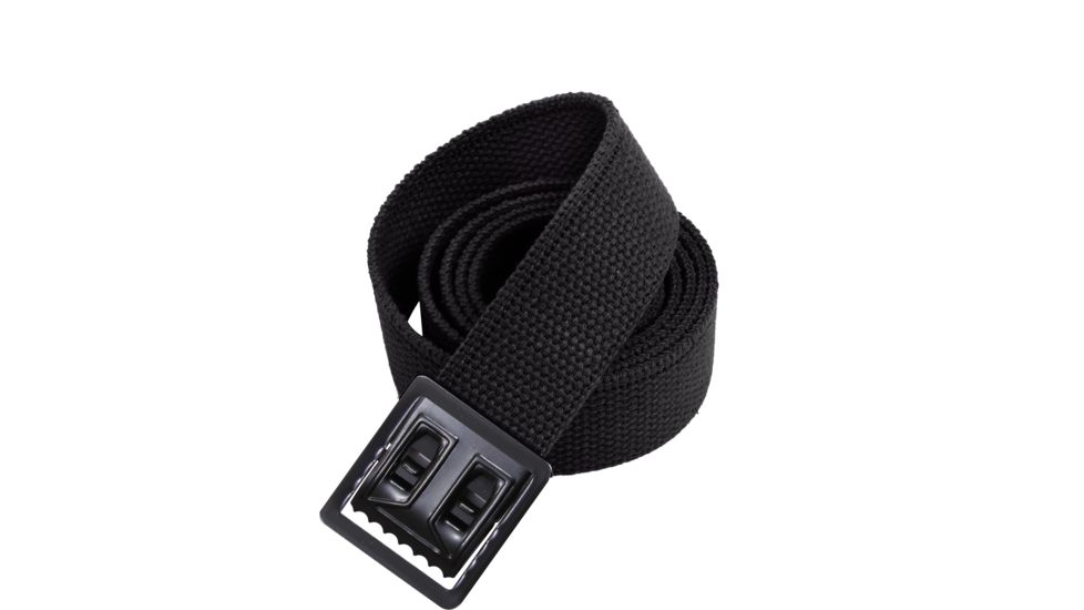 Rothco Military Web Belts w/ Open Face Buckle, Black, 44, 4290-Black-Black-44Inches