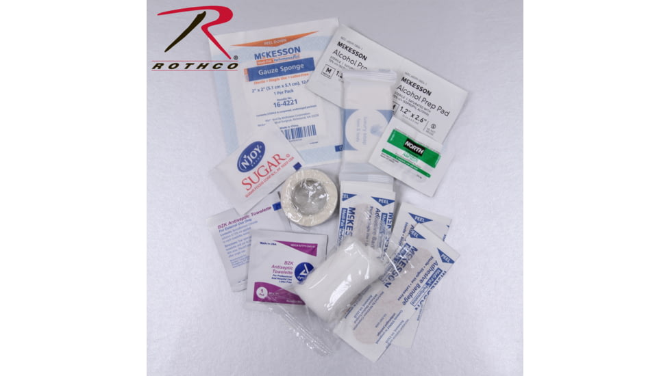 Rothco Military Zipper First Aid Kit, Black, 9328-Black