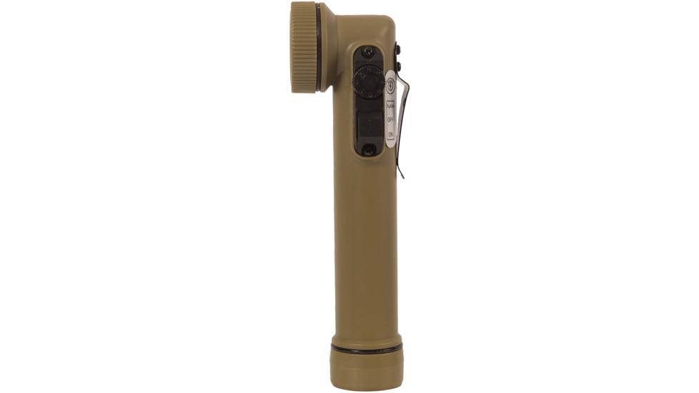 Rothco Mini LED Army Style Flashlight, AA, 6 LED Clear/Red/Blue/Green Bulbs, Coyote Brown, 52820-CoyoteBrown